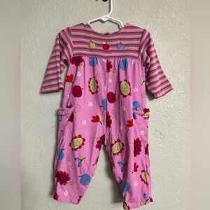 Le Top Pink and Yellow Striped Baby Outfit